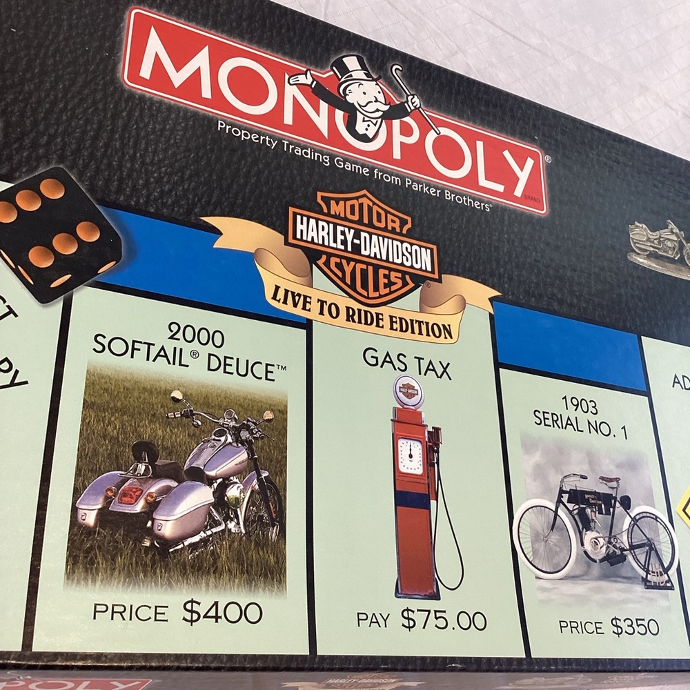 New Harley Davidson Monopoly Collectors Edition Year 2000